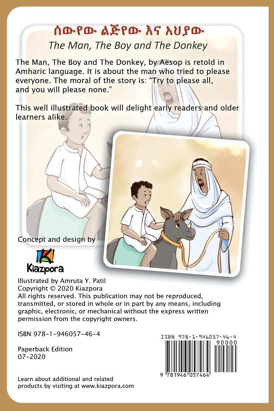 Rückseitencover The Man, The Boy and The Donkey - Amharic Children's Book