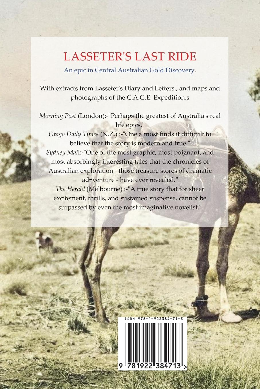 Rückseitencover Lasseter's Last Ride: An Epic of Central Australian Gold Discovery