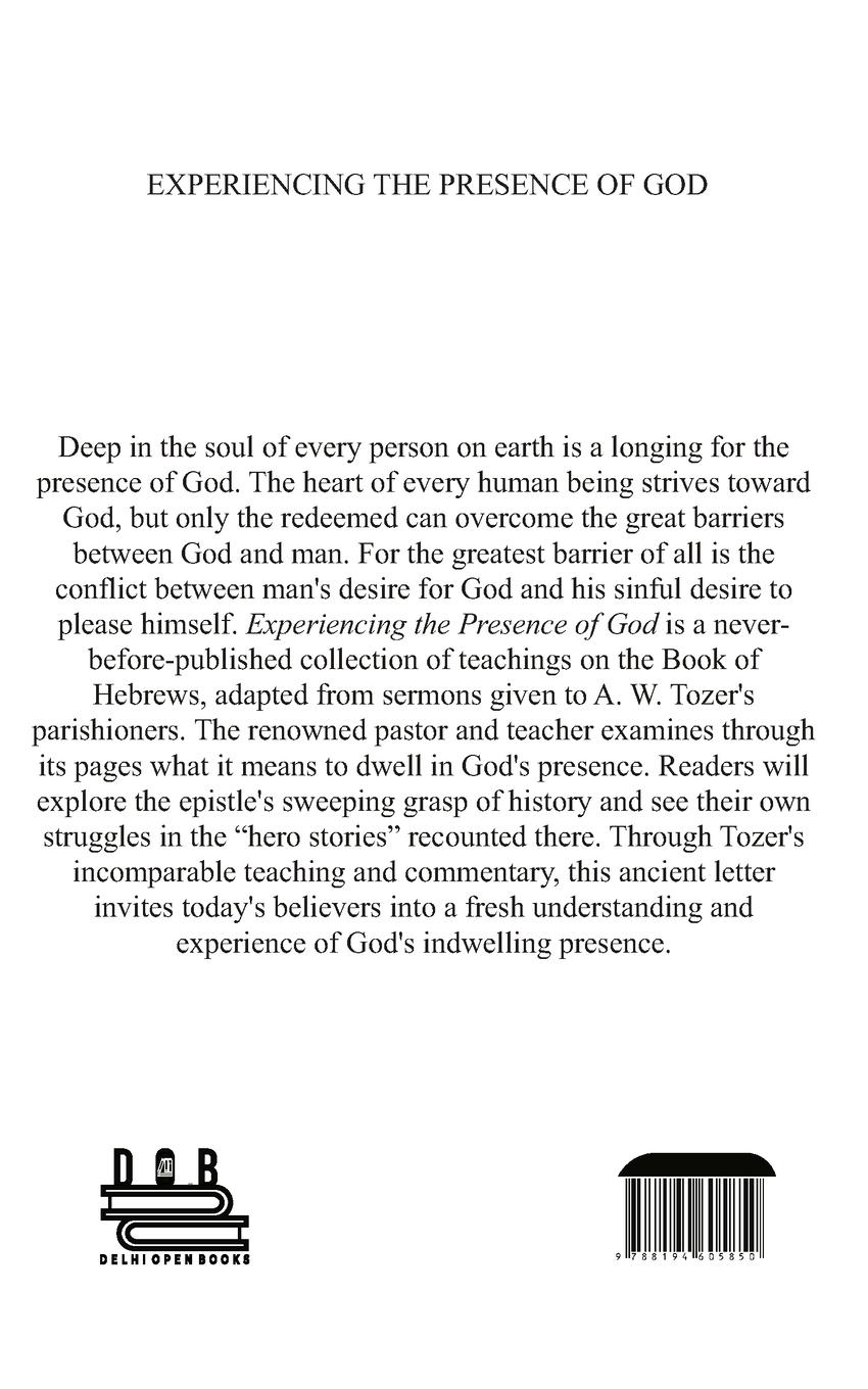 Rückseitencover Experiencing The Presence Of God