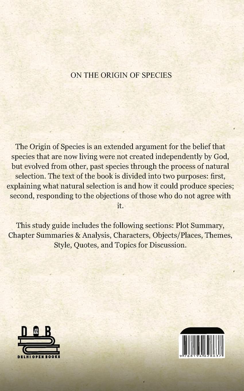 Rückseitencover The Origin Of Species