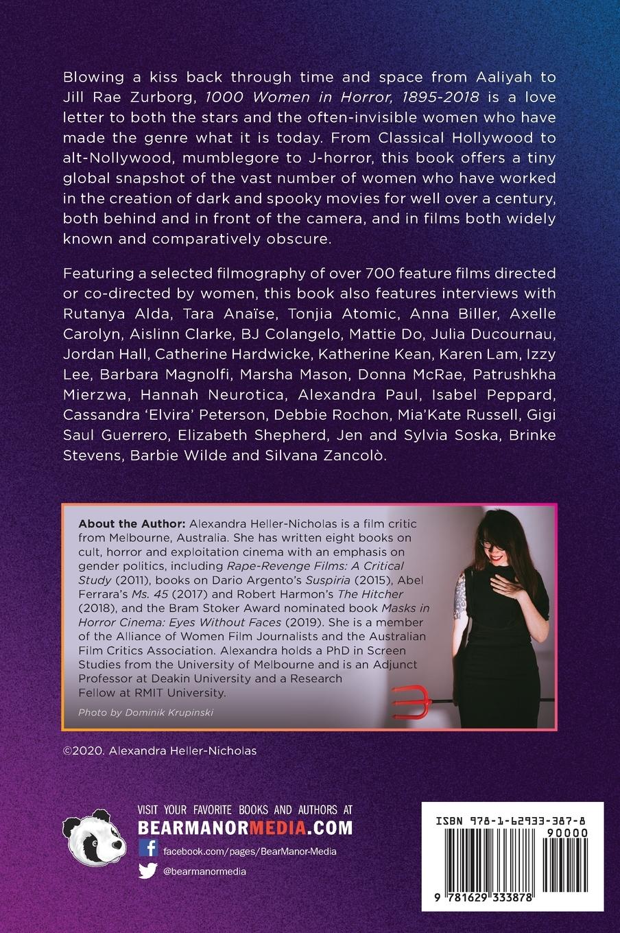 Rückseitencover 1000 Women In Horror, 1895-2018 (hardback)