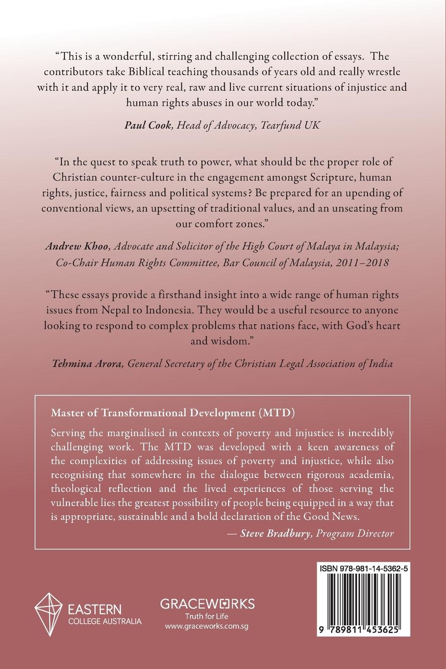 Rückseitencover Where Human Rights & Biblical Justice Meet