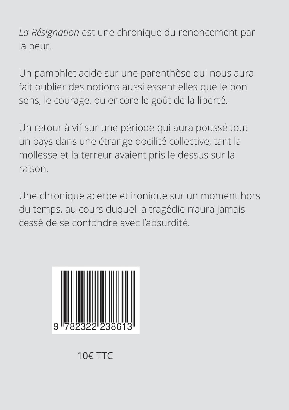 Rückseitencover La Résignation