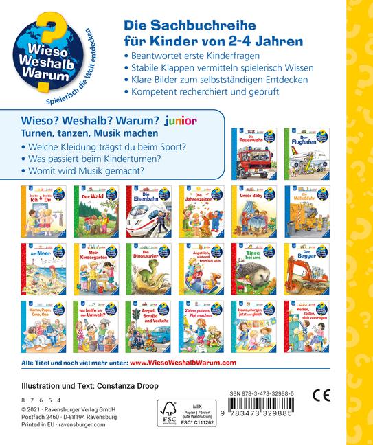 Beispielinhalt (Bild) Wieso? Weshalb? Warum? junior, Band 71: Turnen, tanzen, Musik machen