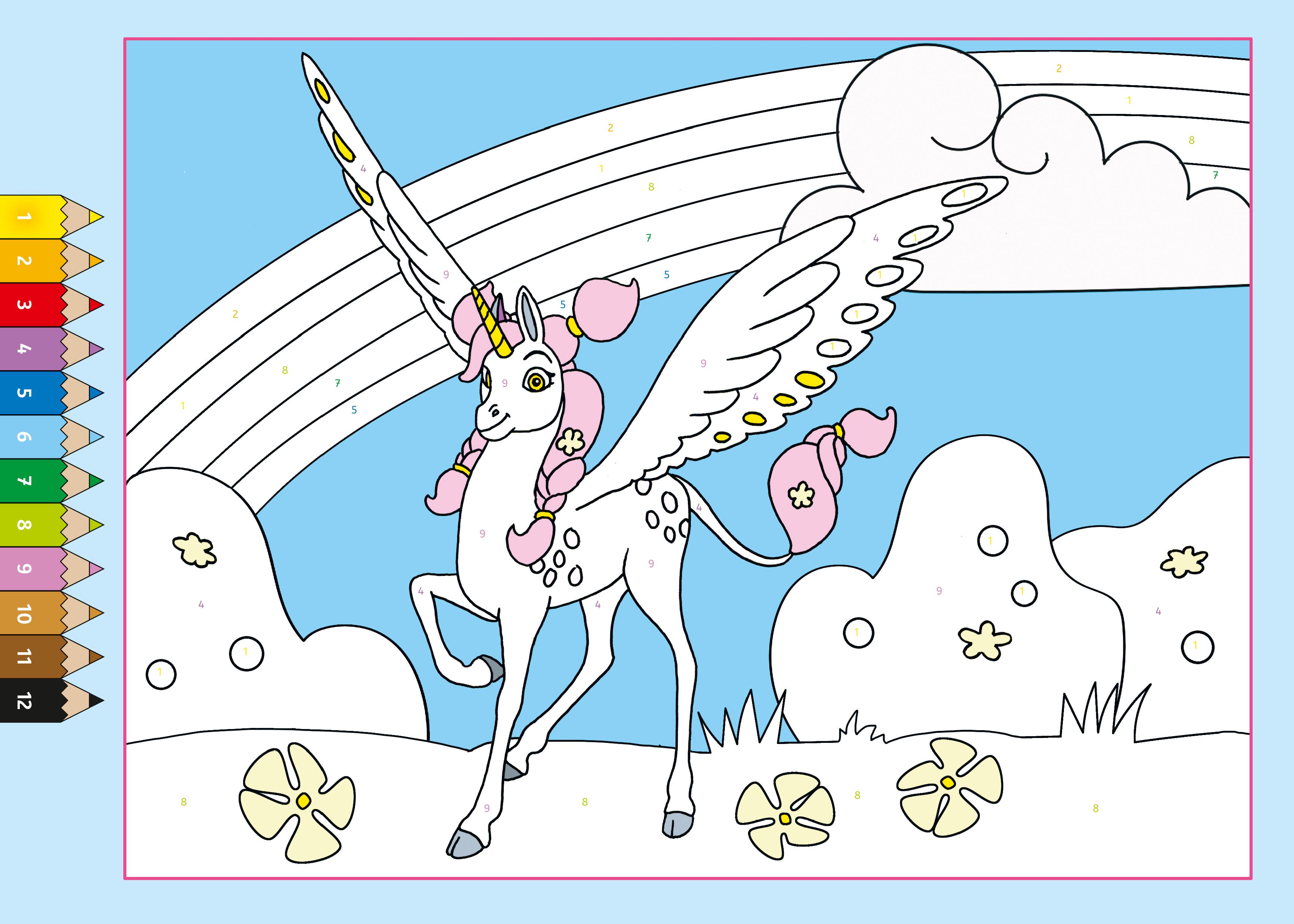 Beispielinhalt (Bild) Mia and me: Malen nach Zahlen ab 5