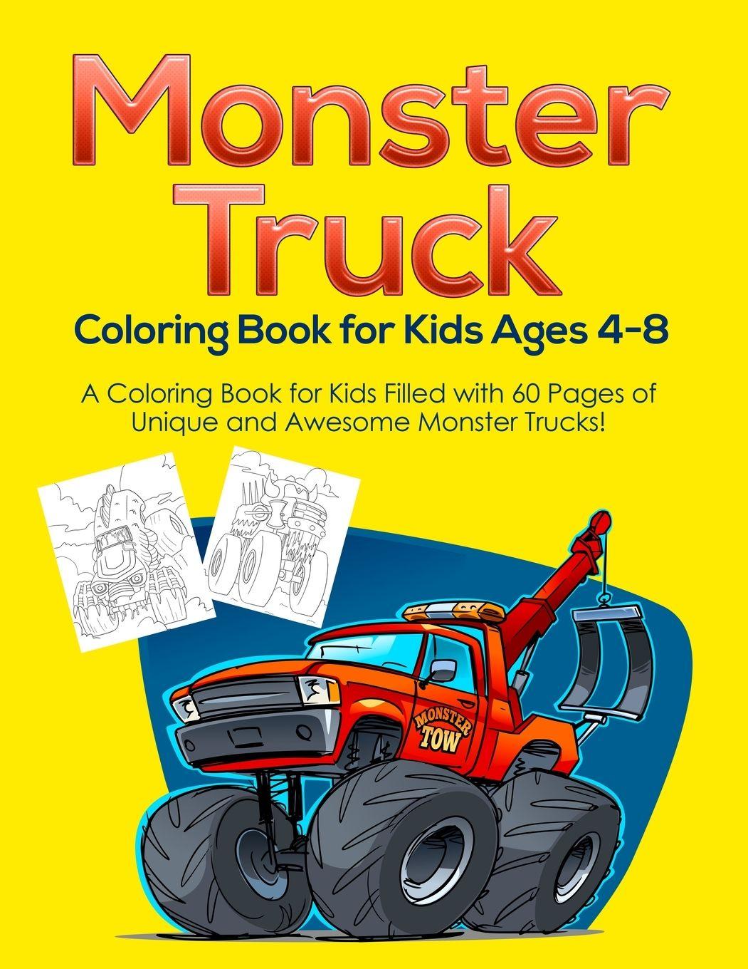 Vorderes Coverbild Monster Truck Coloring Book for Kids Ages 4-8