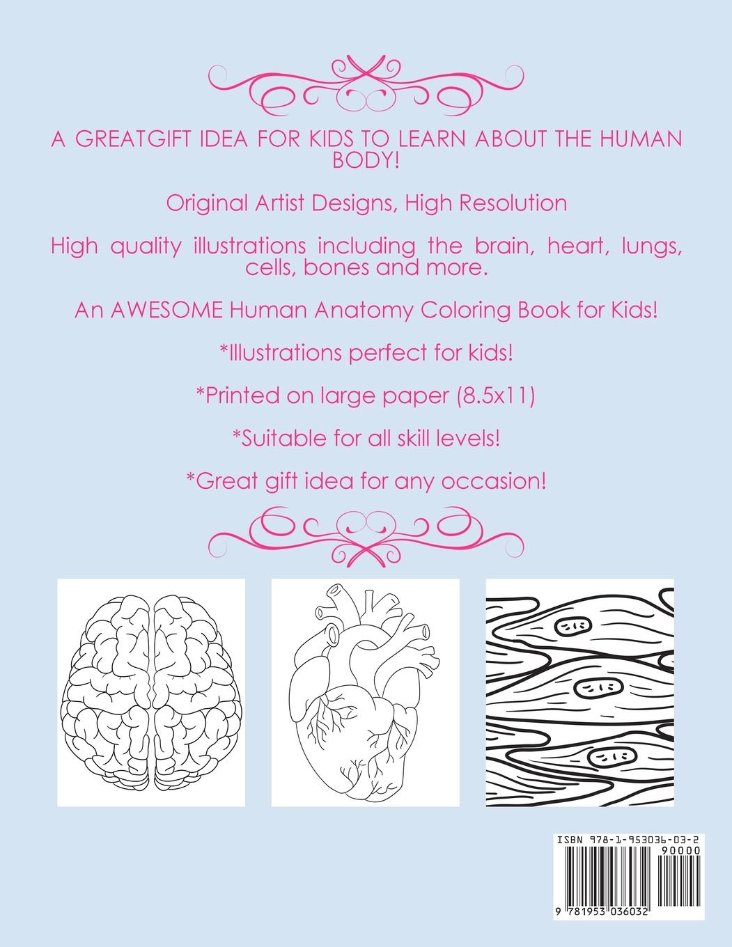 Rückseitencover Human Anatomy Coloring Book for Kids