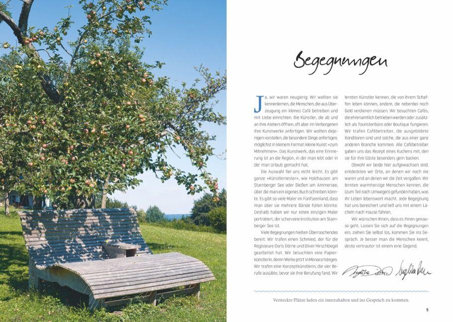 Beispielinhalt (Bild) Cafés und Ateliers im Fünfseenland