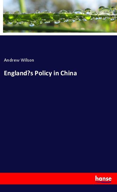 Vorderes Coverbild England's Policy in China