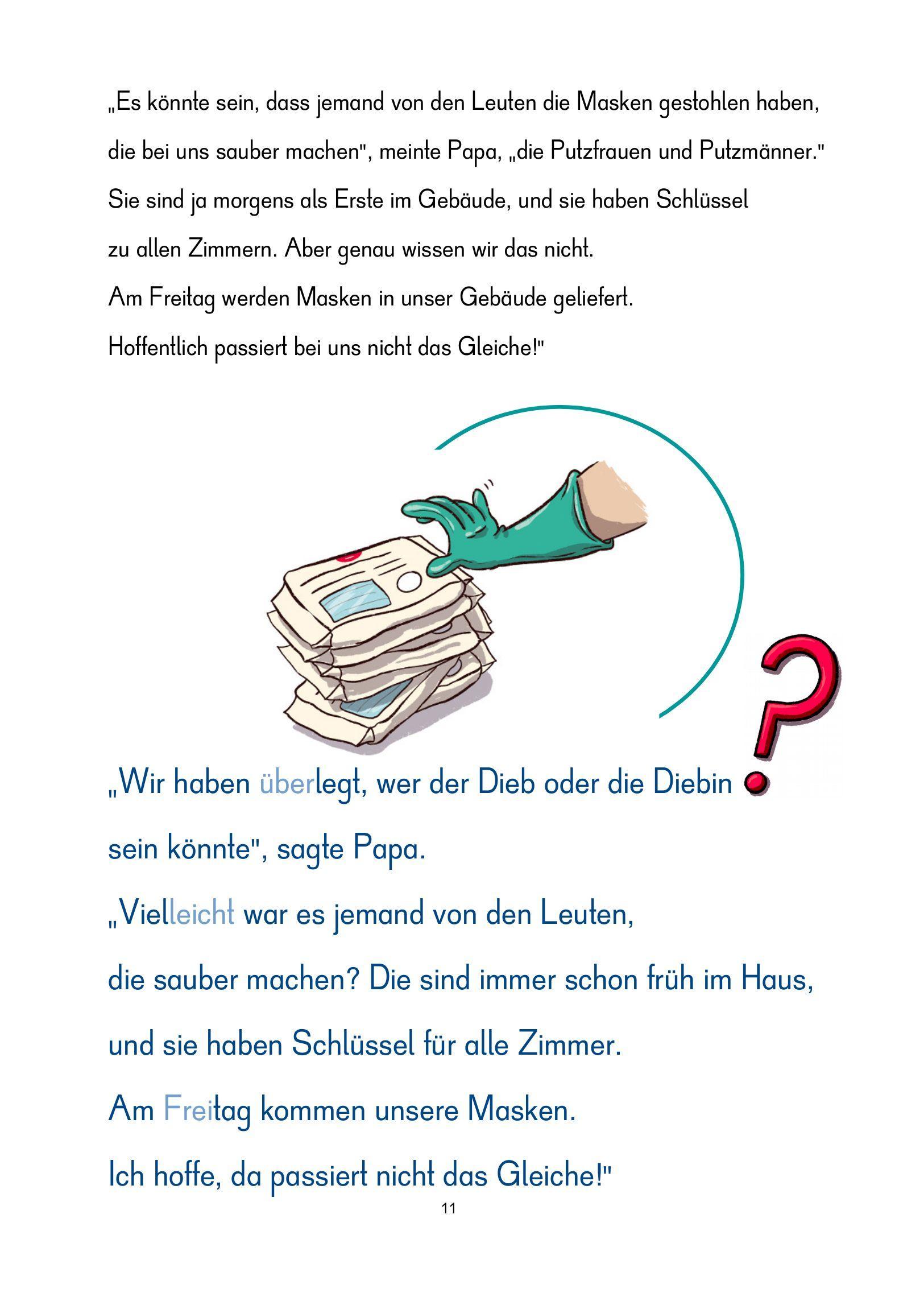 Beispielinhalt (Bild) Wer klaut hier Masken?