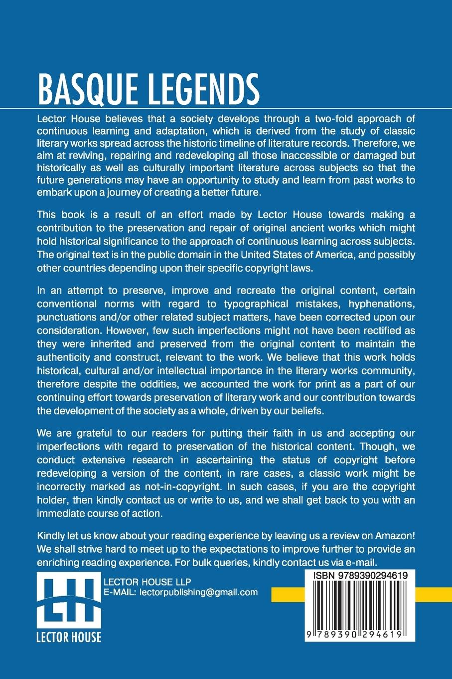 Rückseitencover Basque Legends