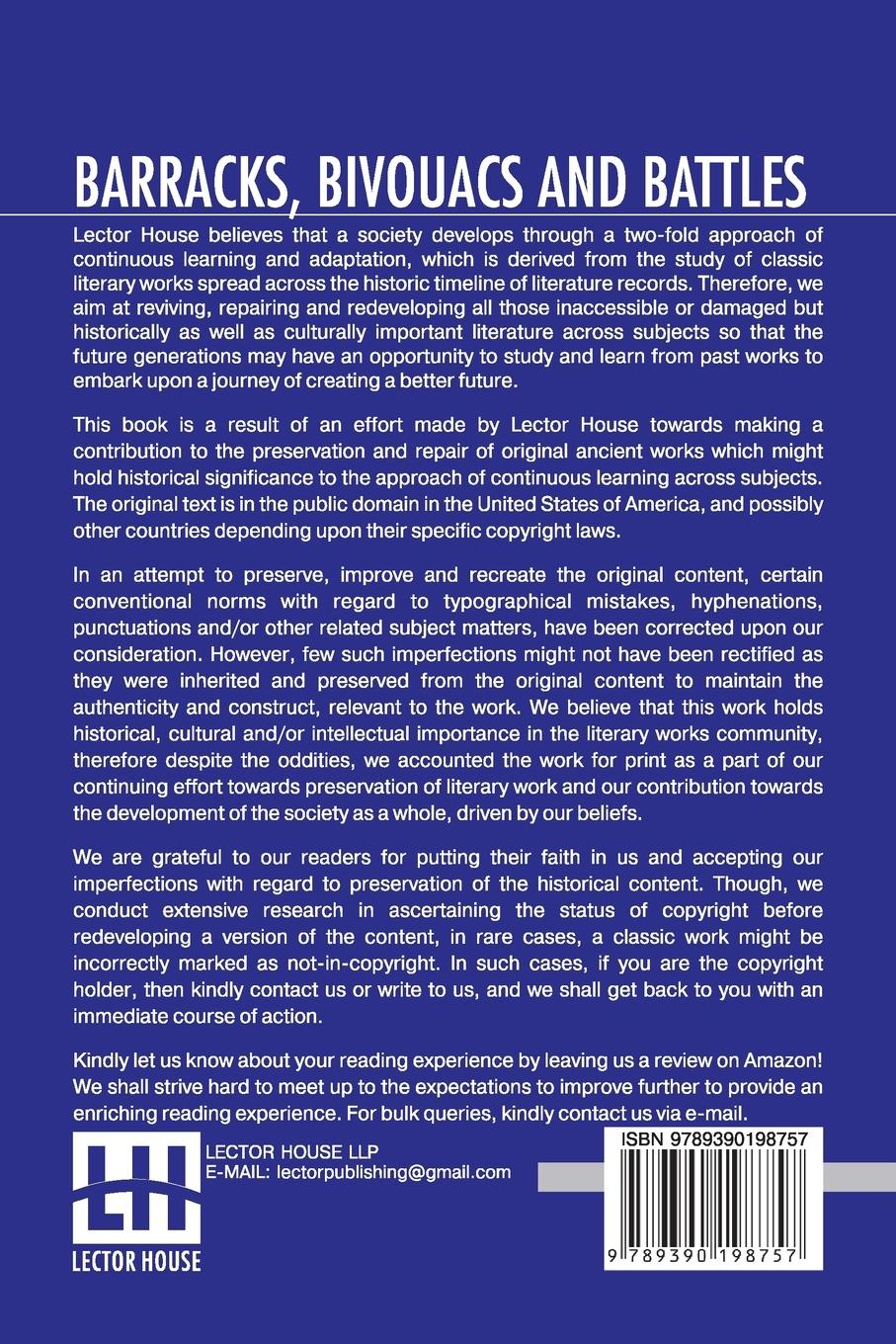 Rückseitencover Barracks, Bivouacs And Battles