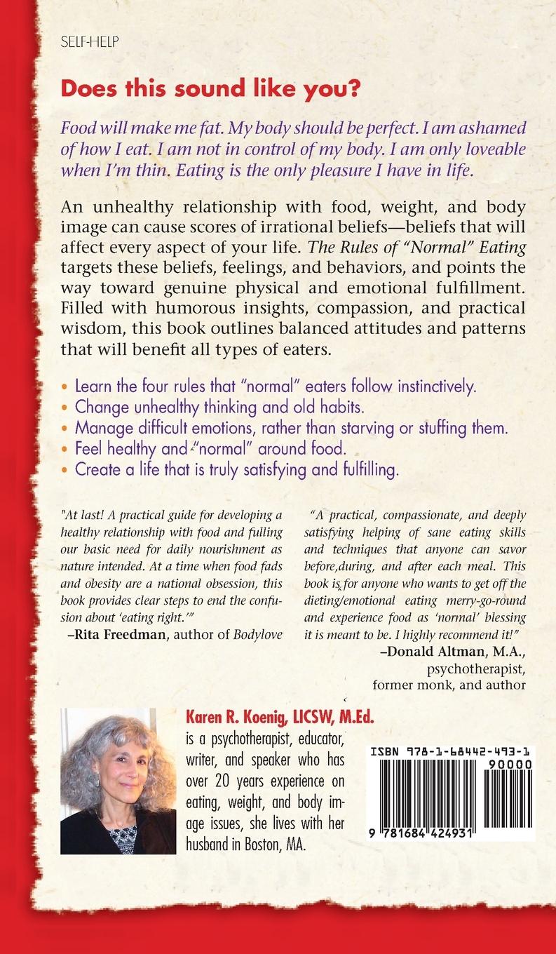 Rückseitencover The Rules of "Normal" Eating