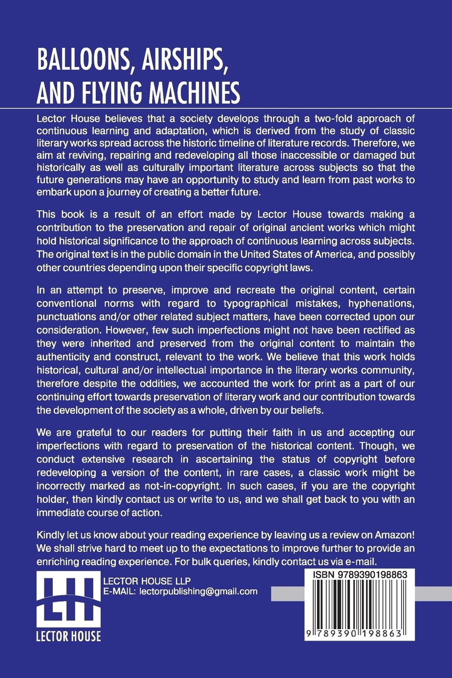 Rückseitencover Balloons, Airships, And Flying Machines