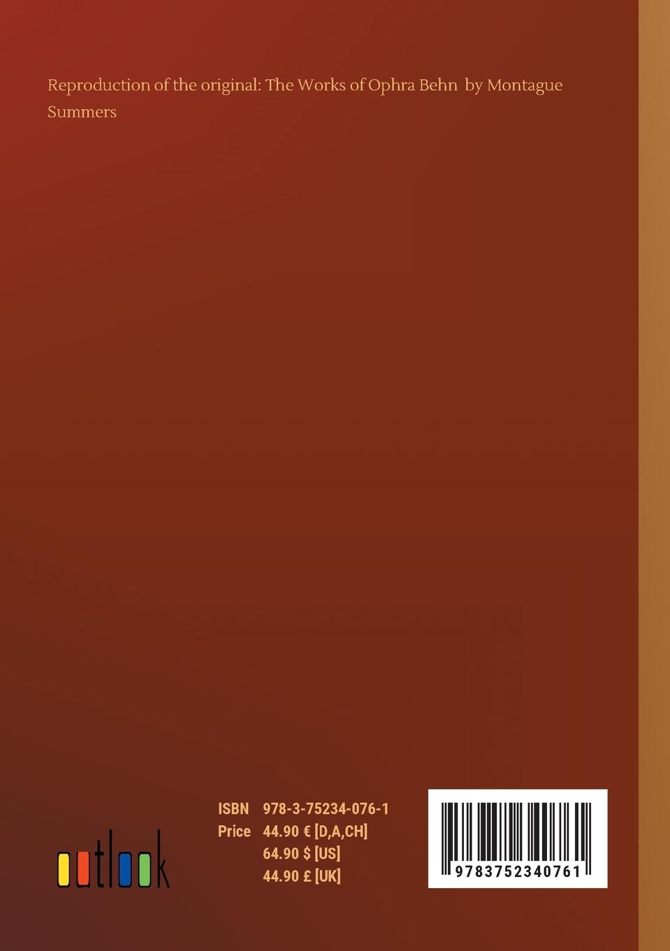 Rückseitencover The Works of Ophra Behn