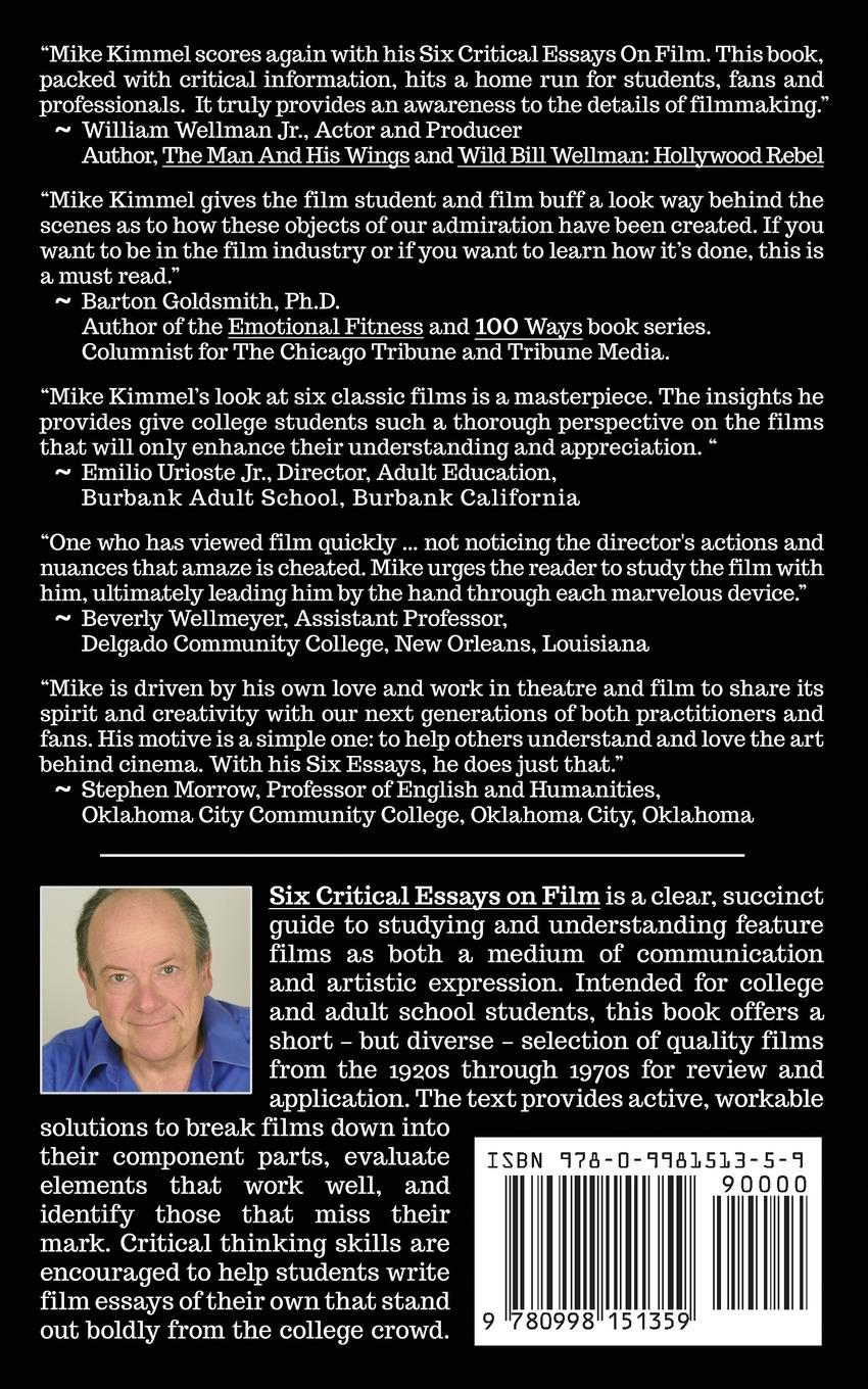Rückseitencover Six Critical Essays on Film