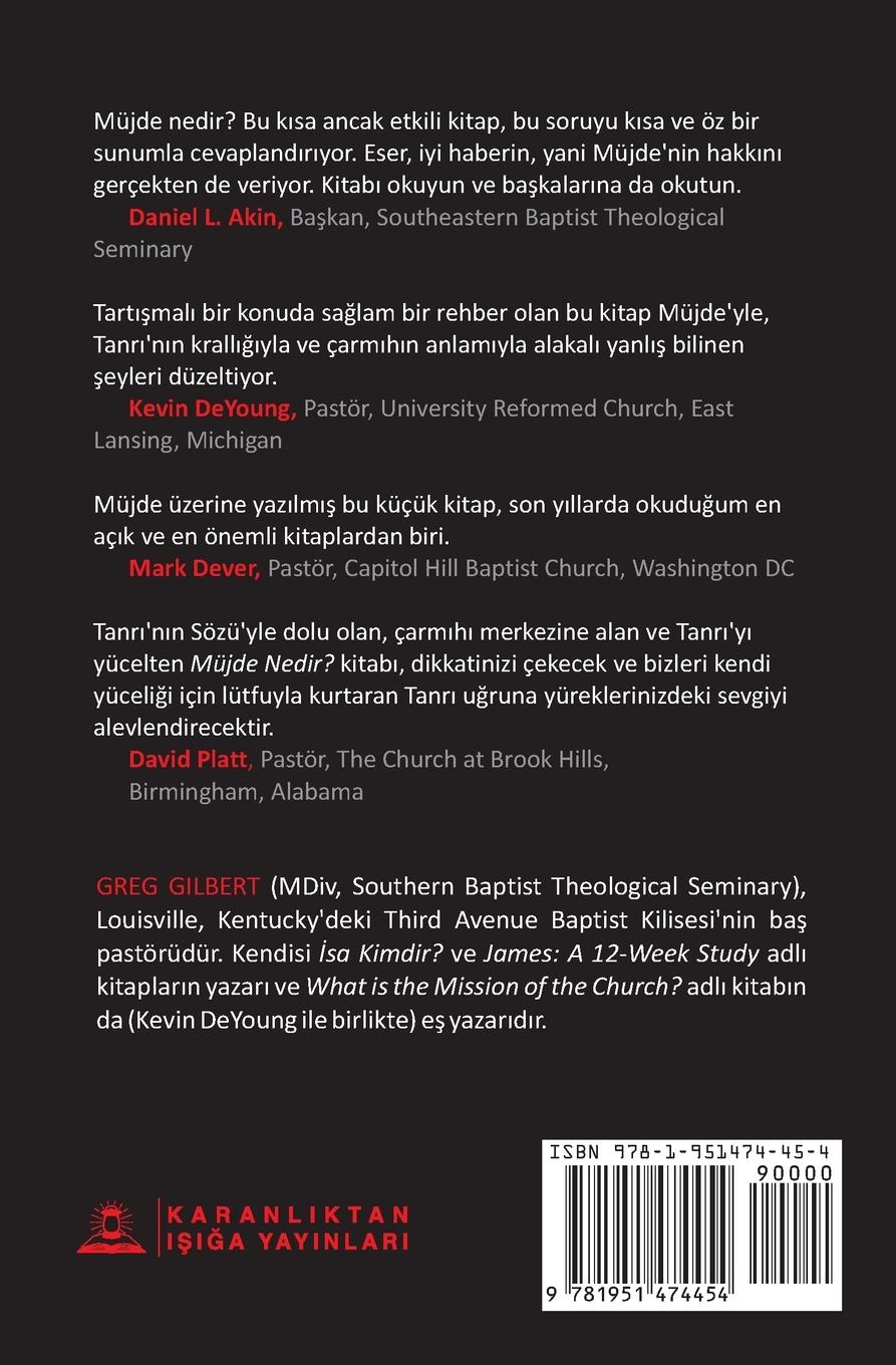 Rückseitencover Mu¿jde Nedir? (What Is the Gospel?) (Turkish)