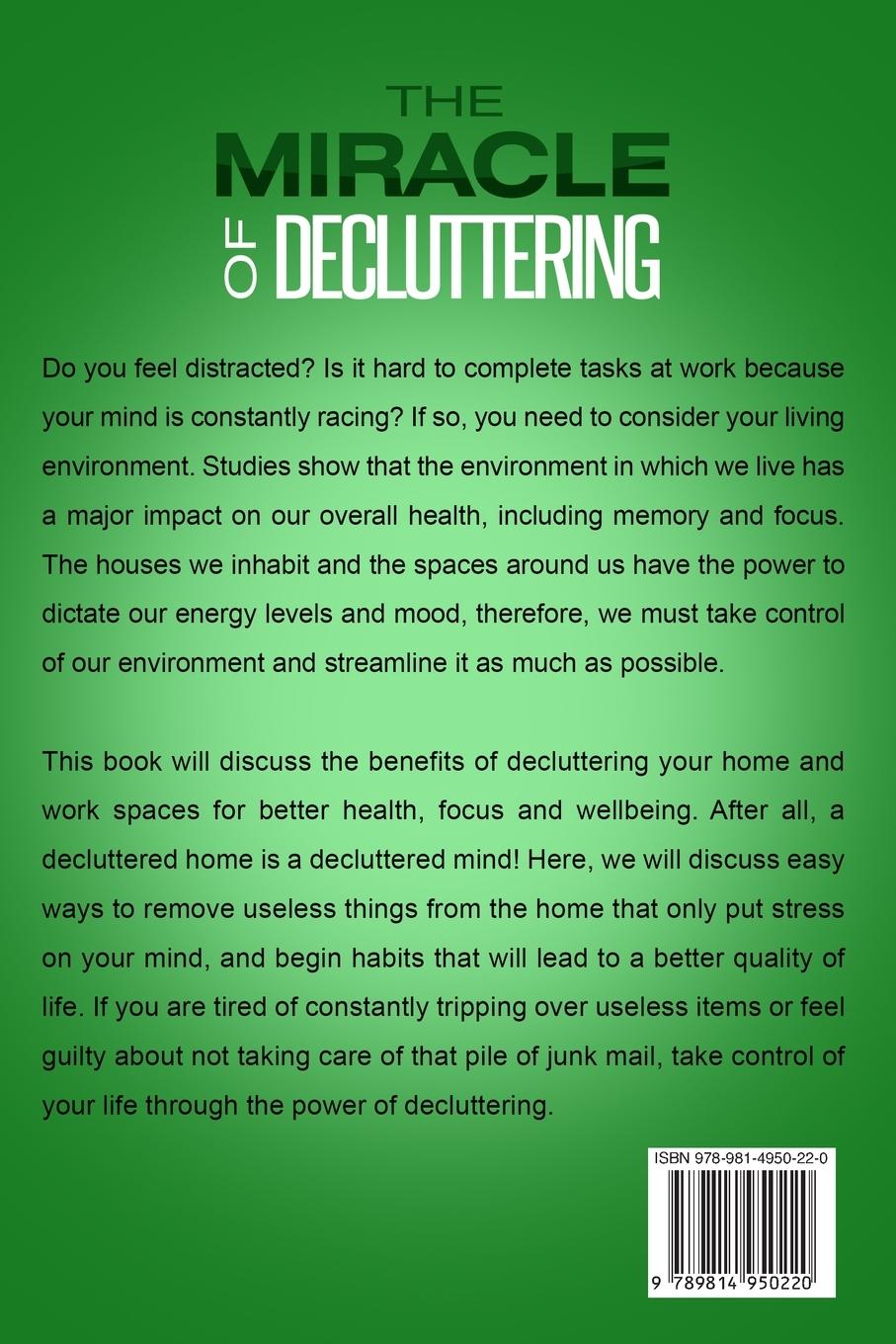 Rückseitencover Declutter Your Life - The Miracle of Decluttering