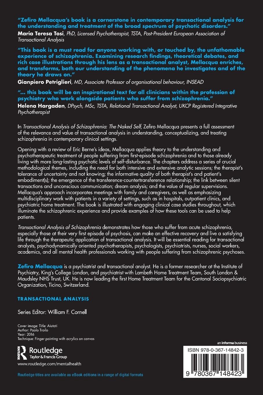 Rückseitencover Transactional Analysis of Schizophrenia