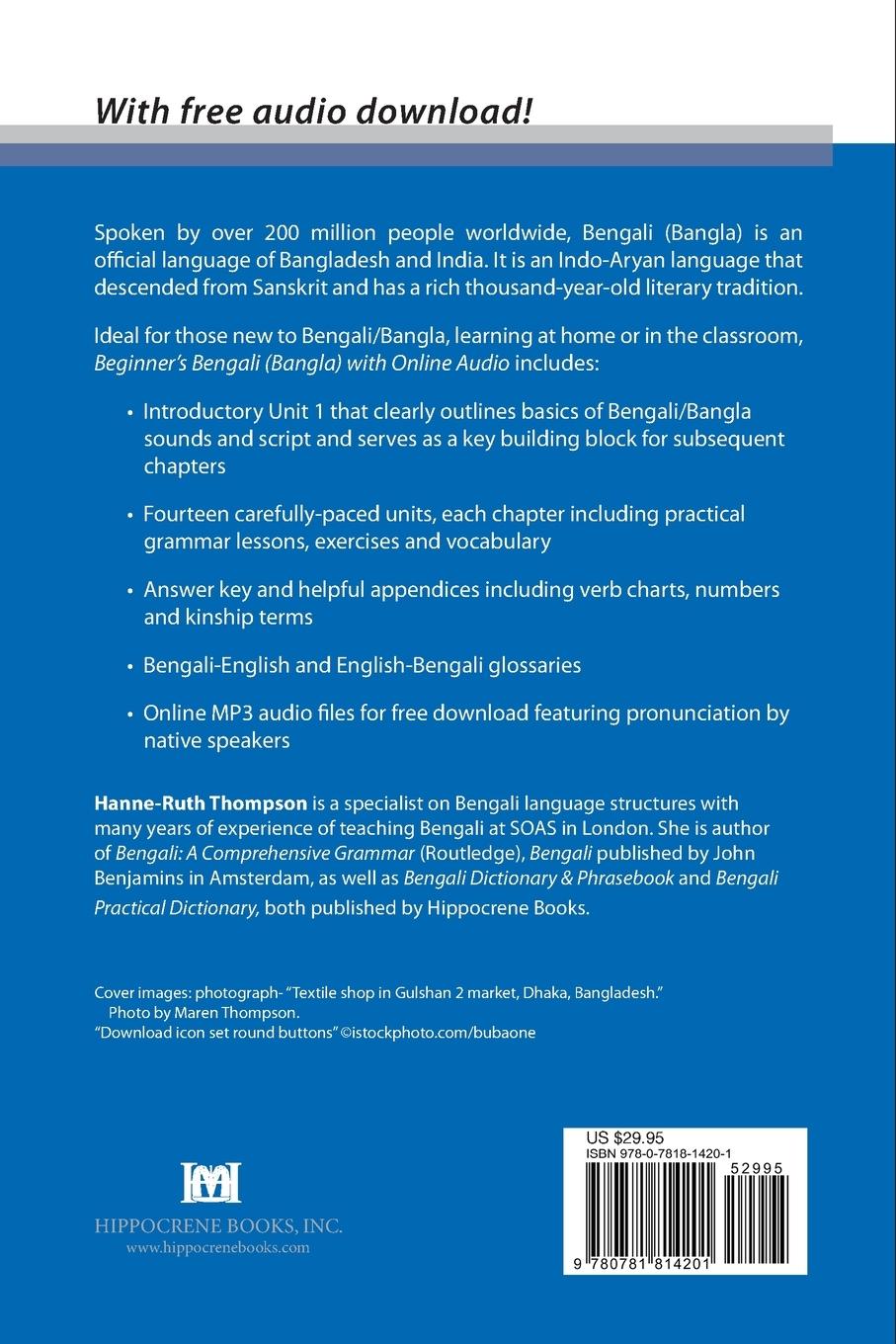 Rückseitencover Beginner's Bengali (Bangla) with Online Audio