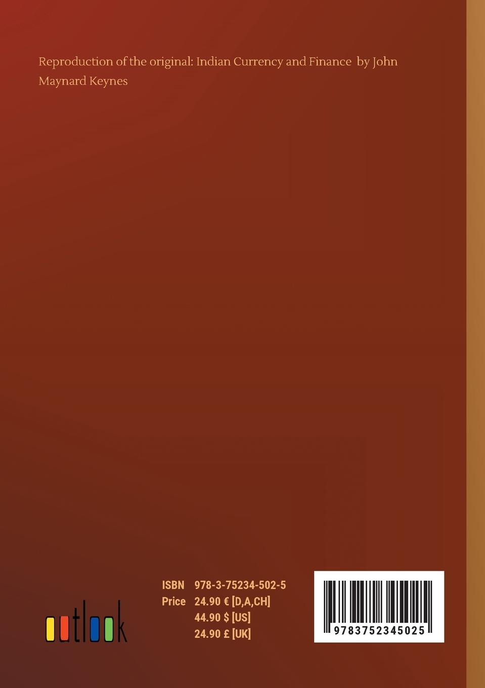 Rückseitencover Indian Currency and Finance