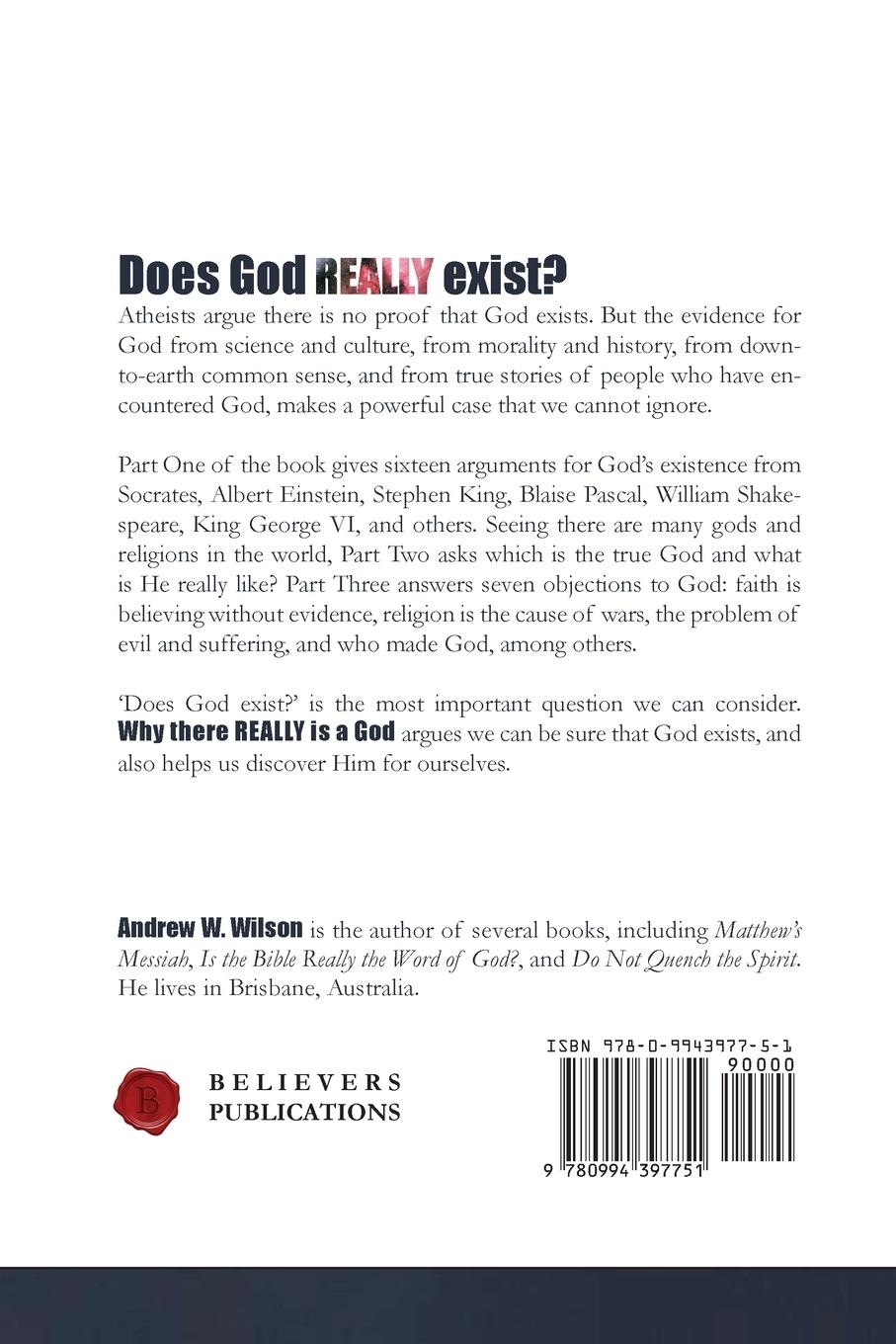 Rückseitencover Why there Really is a God