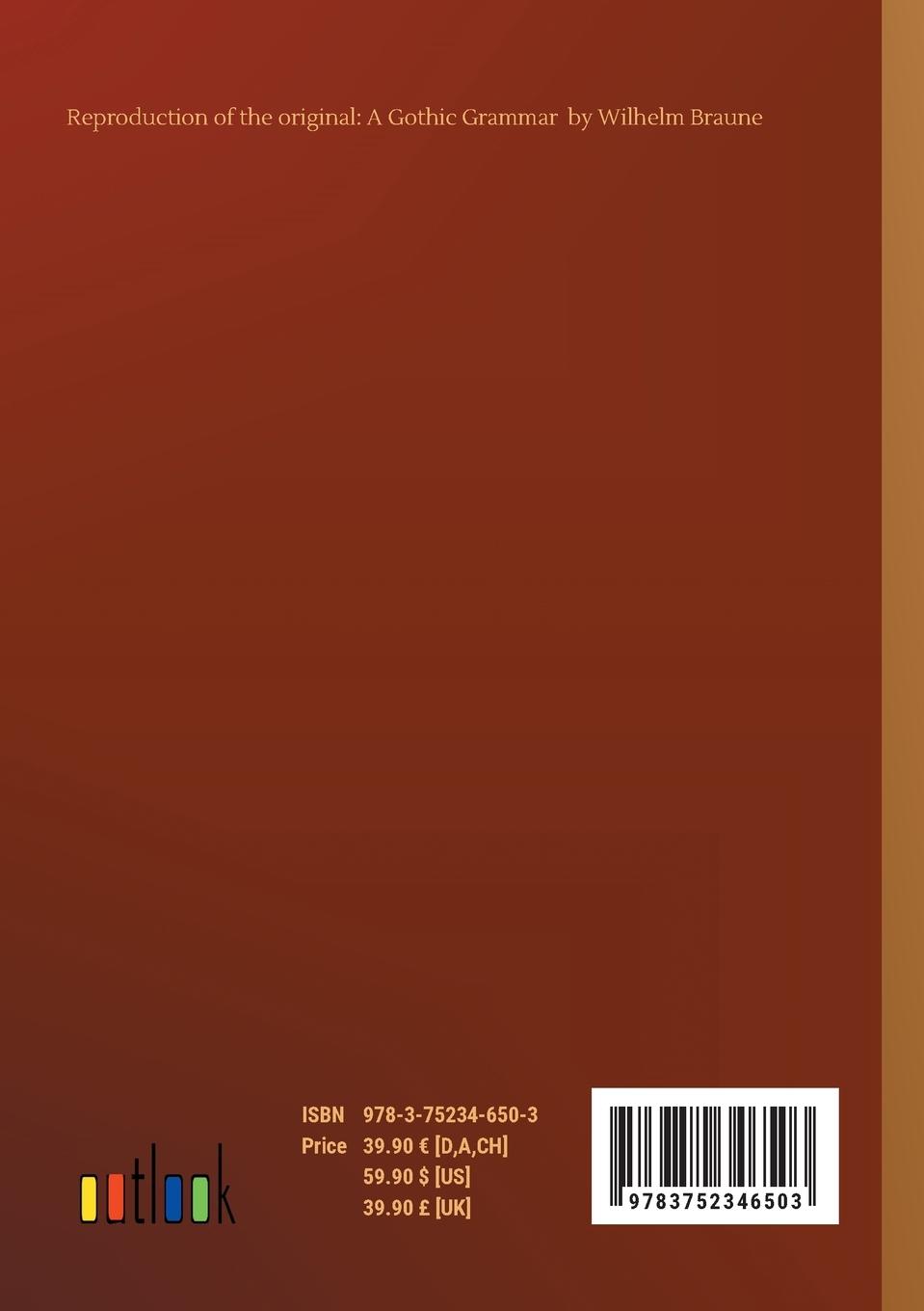 Rückseitencover A Gothic Grammar