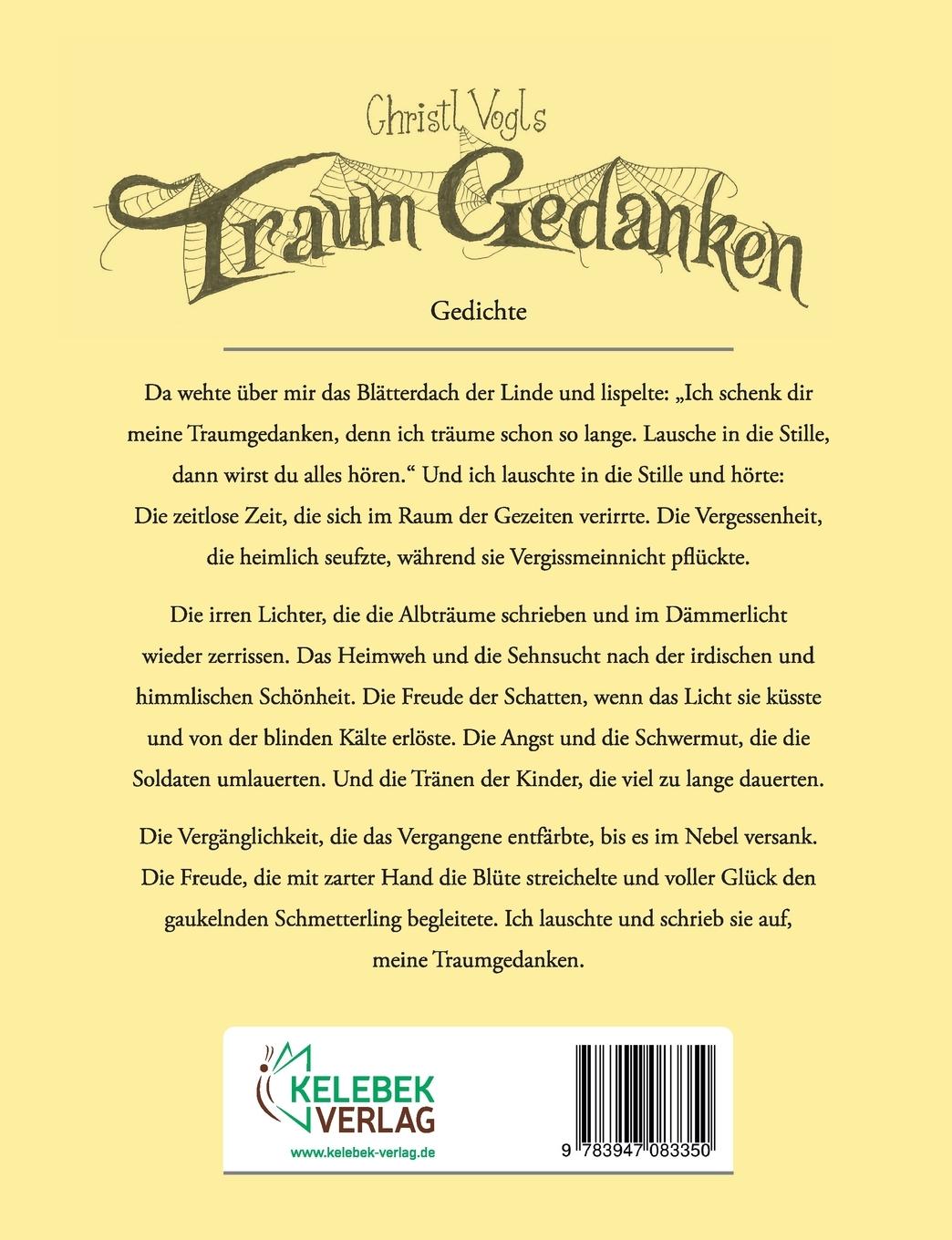 Rückseitencover Traumgedanken