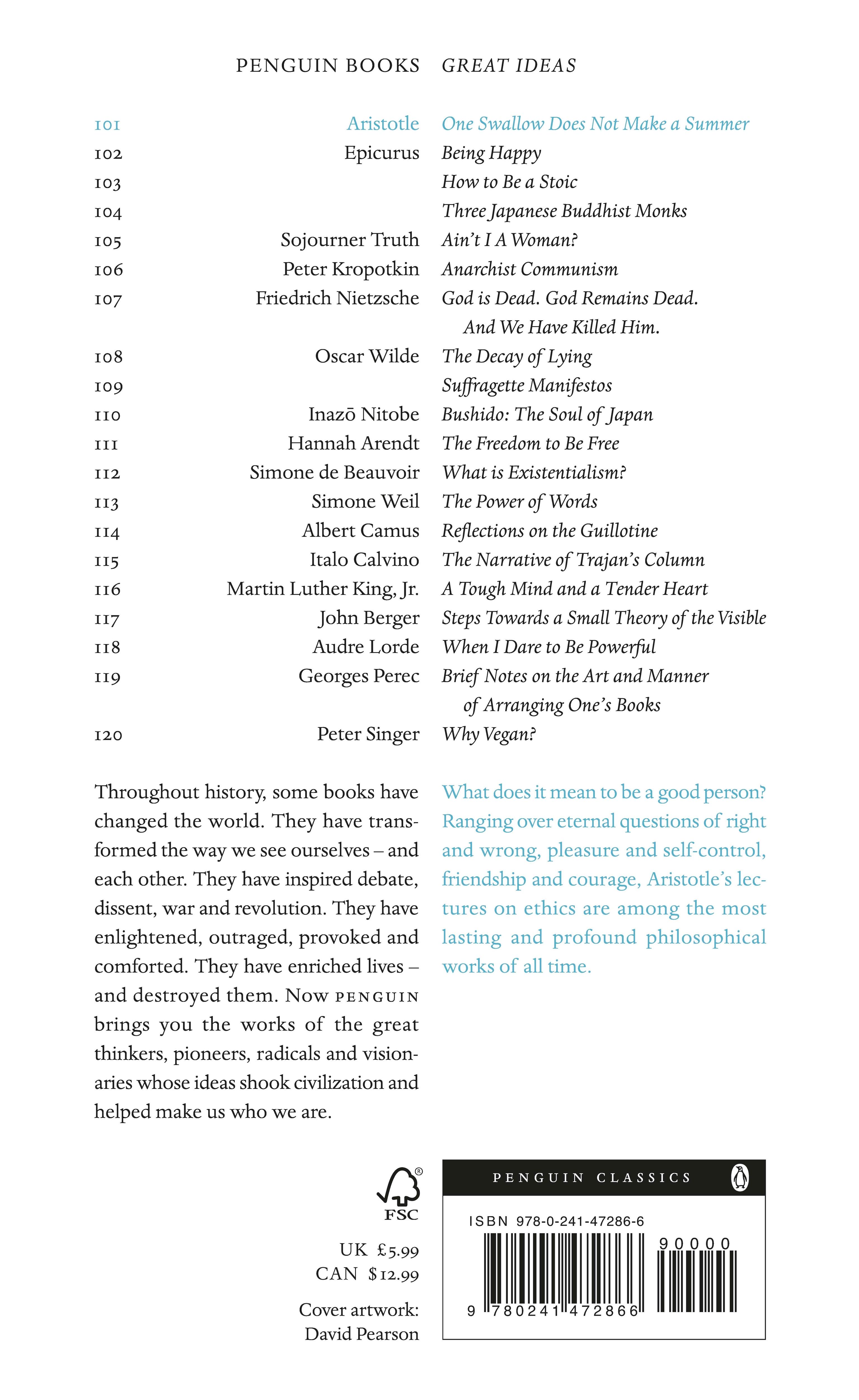 Rückseitencover One Swallow Does Not Make a Summer