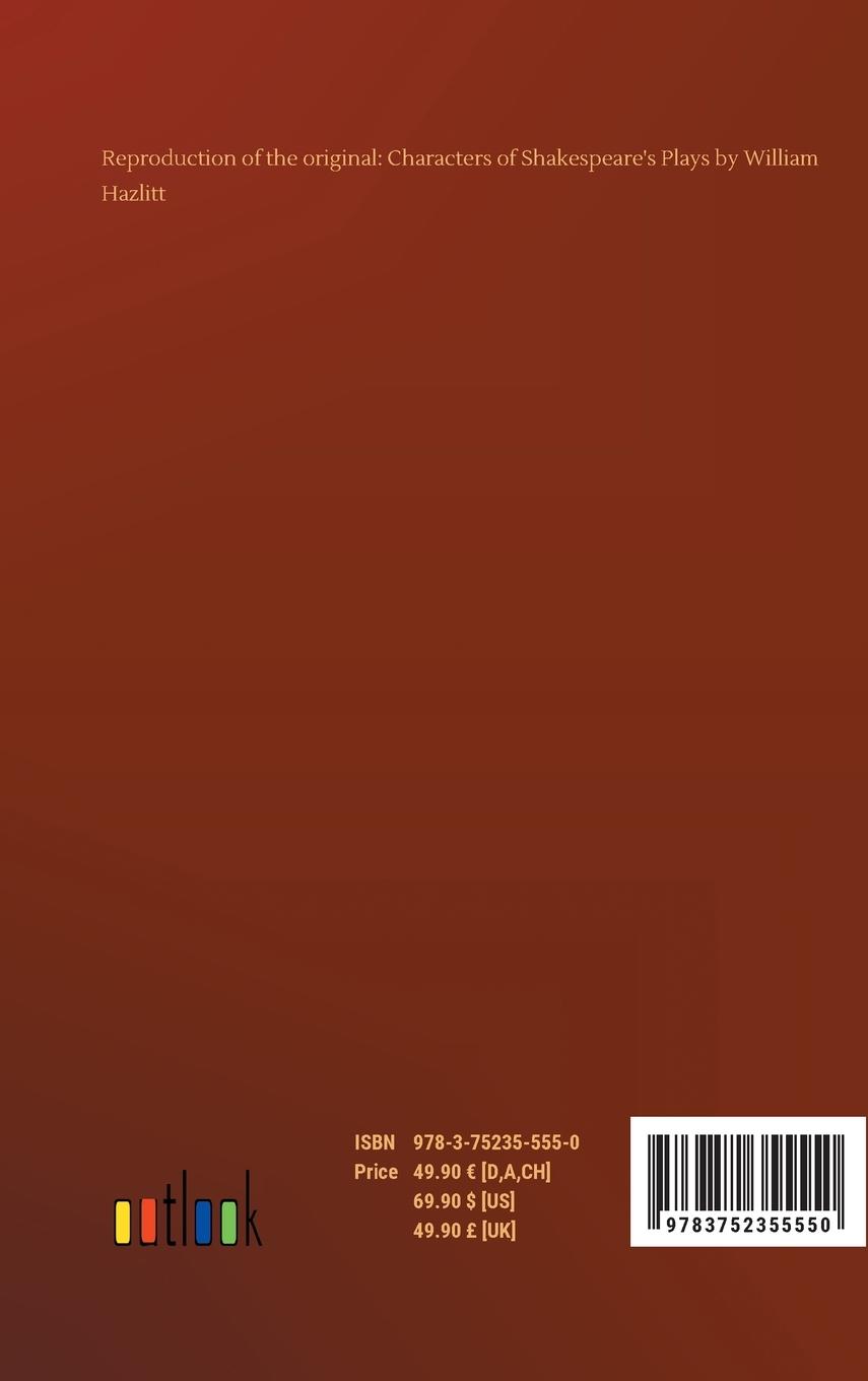 Rückseitencover Characters of Shakespeare's Plays