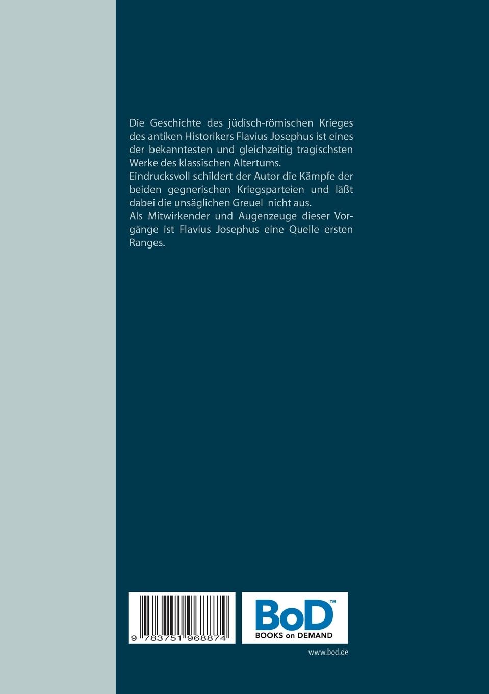 Rückseitencover Geschichte des jüdisch-römischen Krieges