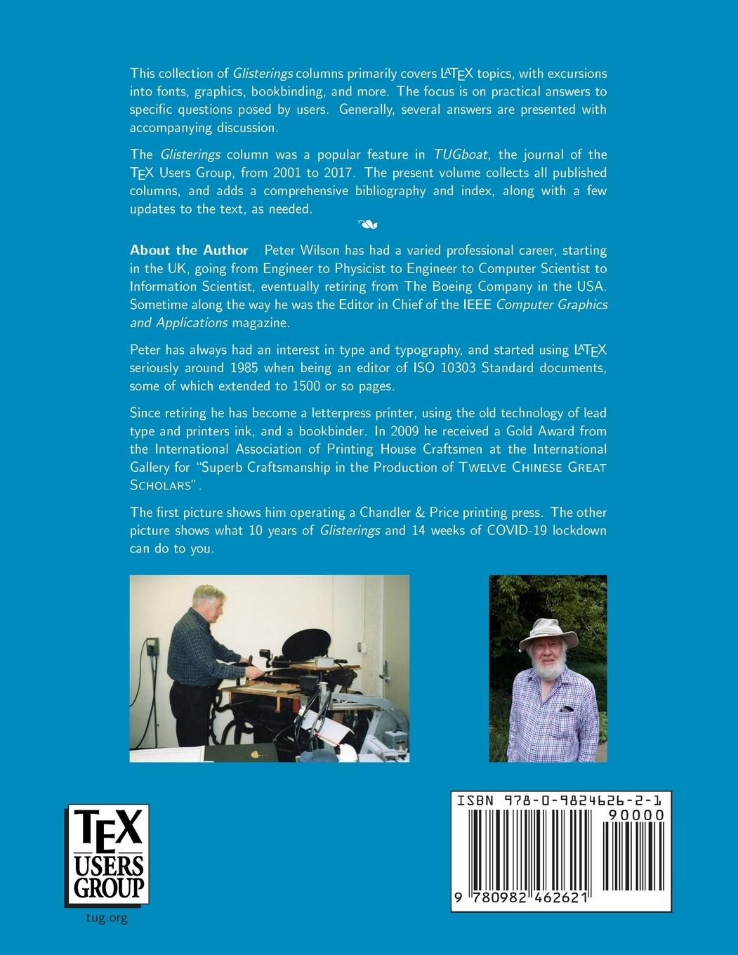 Rückseitencover Glisterings: LaTeX and Other Oddments