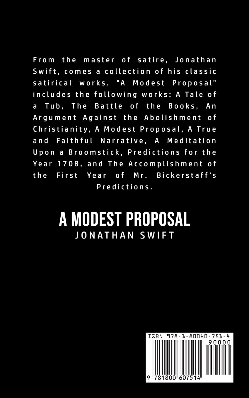 Rückseitencover A Modest Proposal