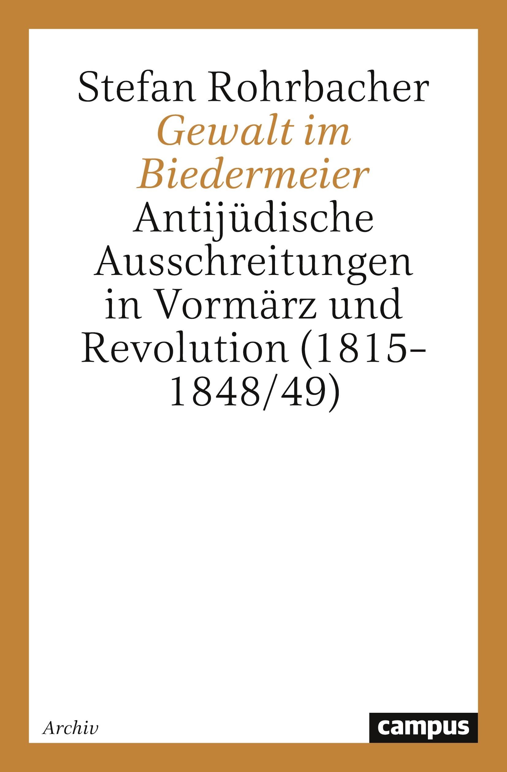 Vorderes Coverbild Gewalt im Biedermeier