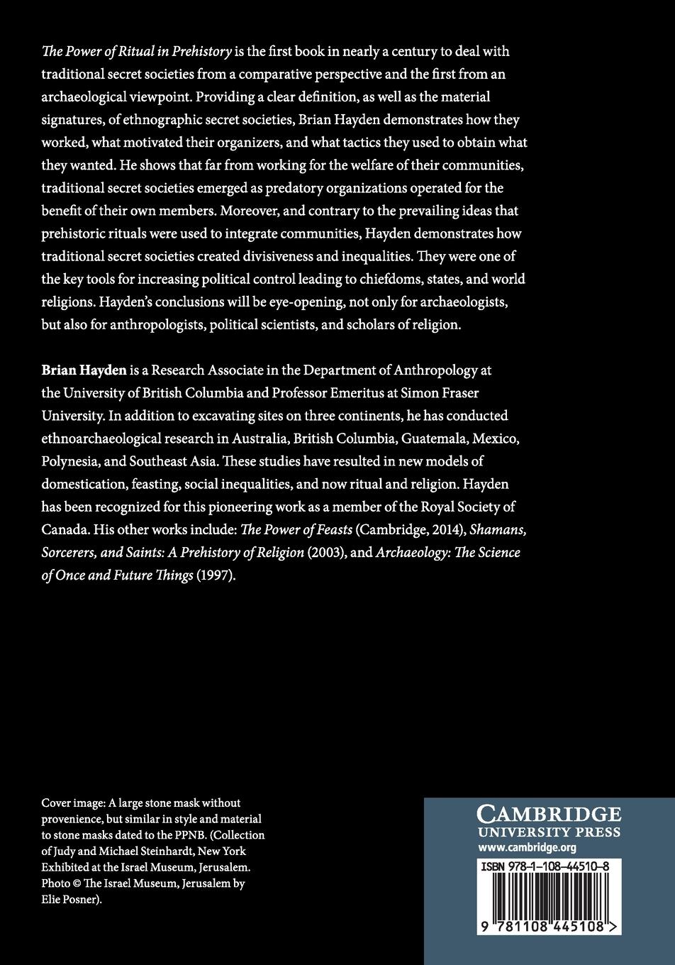 Rückseitencover The Power of Ritual In Prehistory