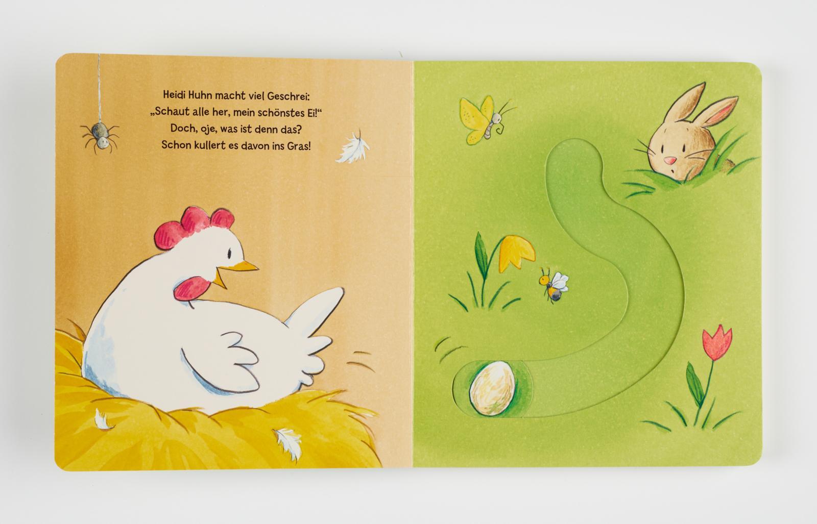Beispielinhalt (Bild) Ei, Ei, Ei, was kullert da?