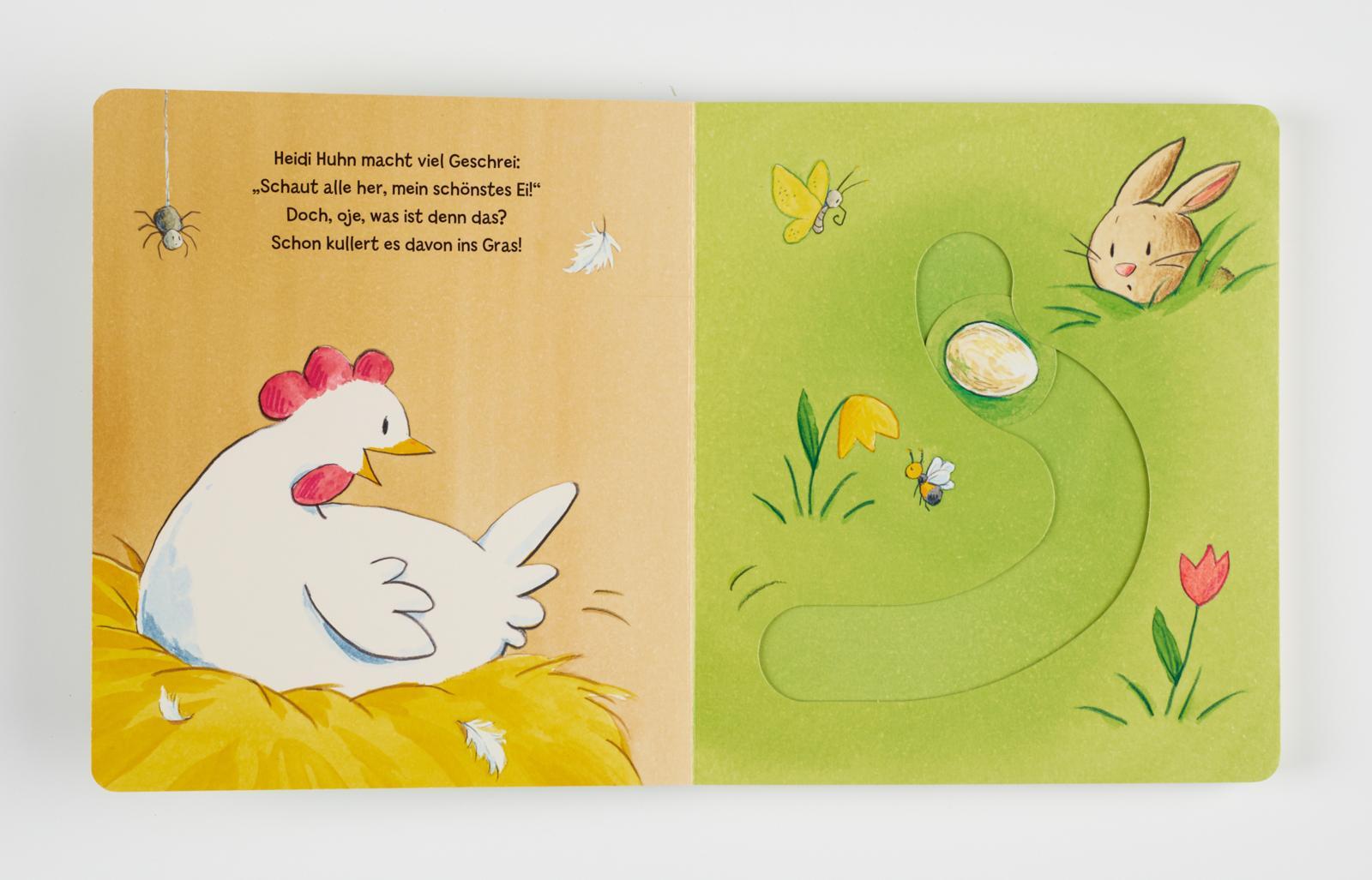 Beispielinhalt (Bild) Ei, Ei, Ei, was kullert da?