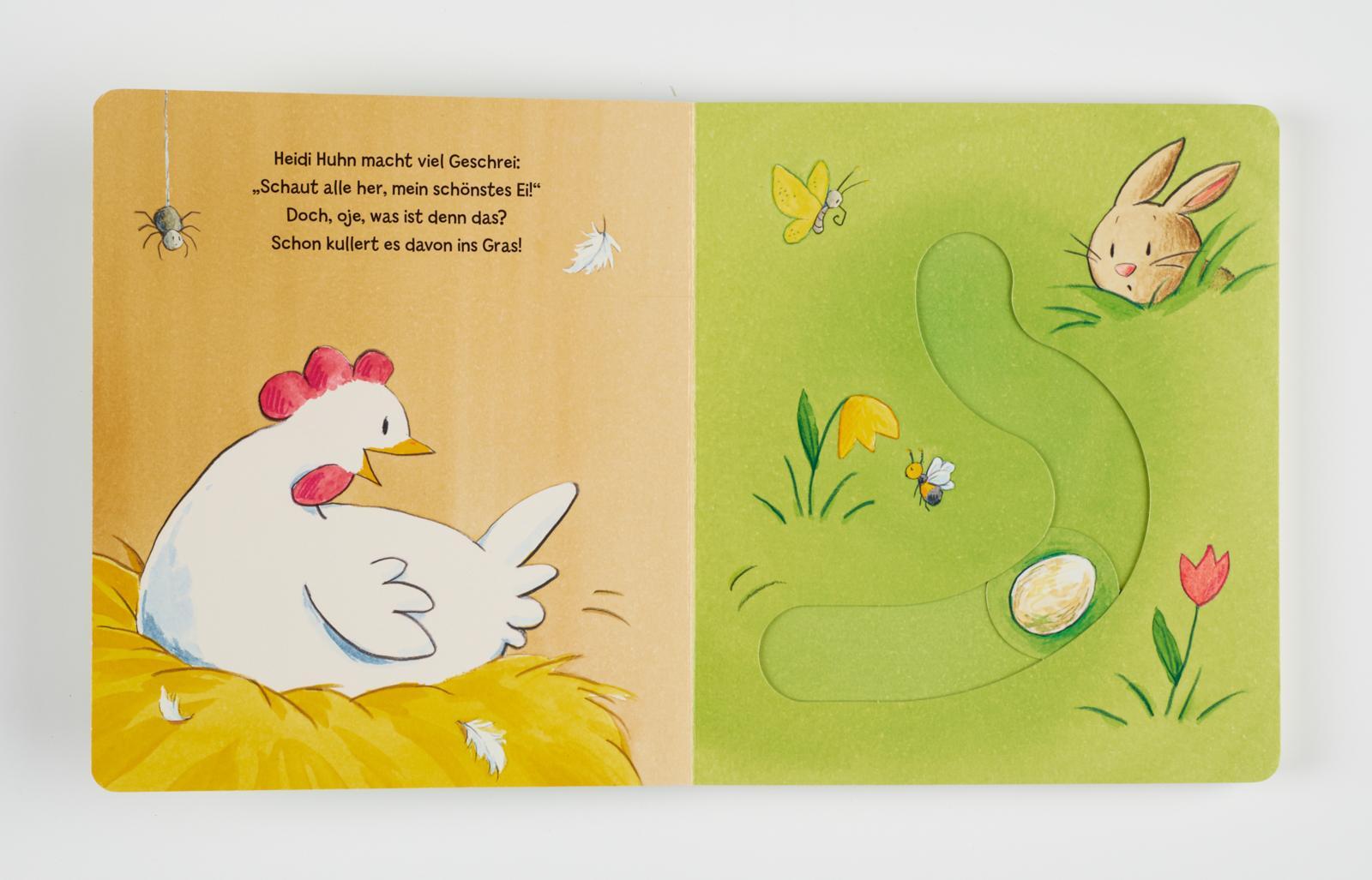 Beispielinhalt (Bild) Ei, Ei, Ei, was kullert da?