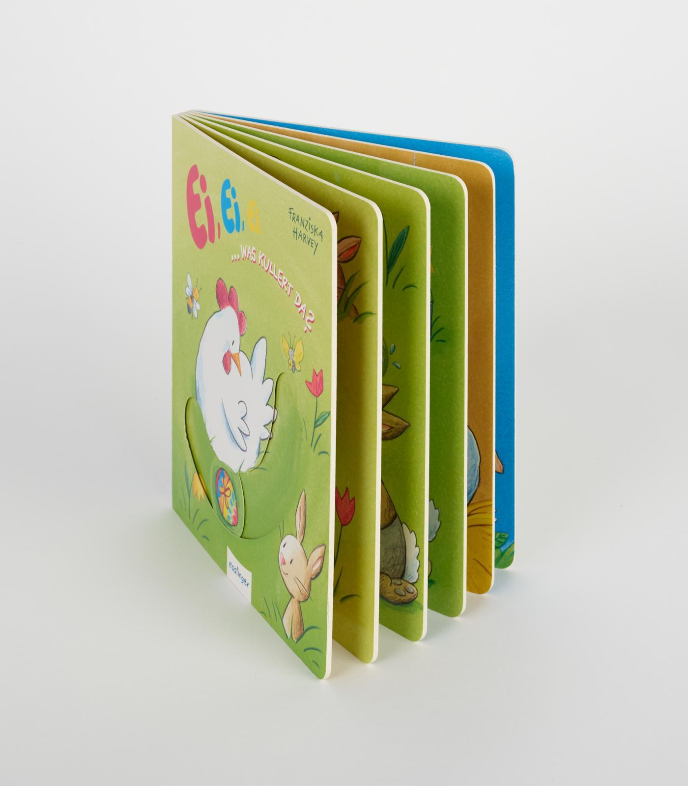 Beispielinhalt (Bild) Ei, Ei, Ei, was kullert da?