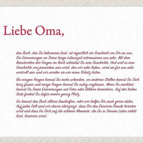 Beispielinhalt (Bild) Oma, wie war's bei Dir damals?