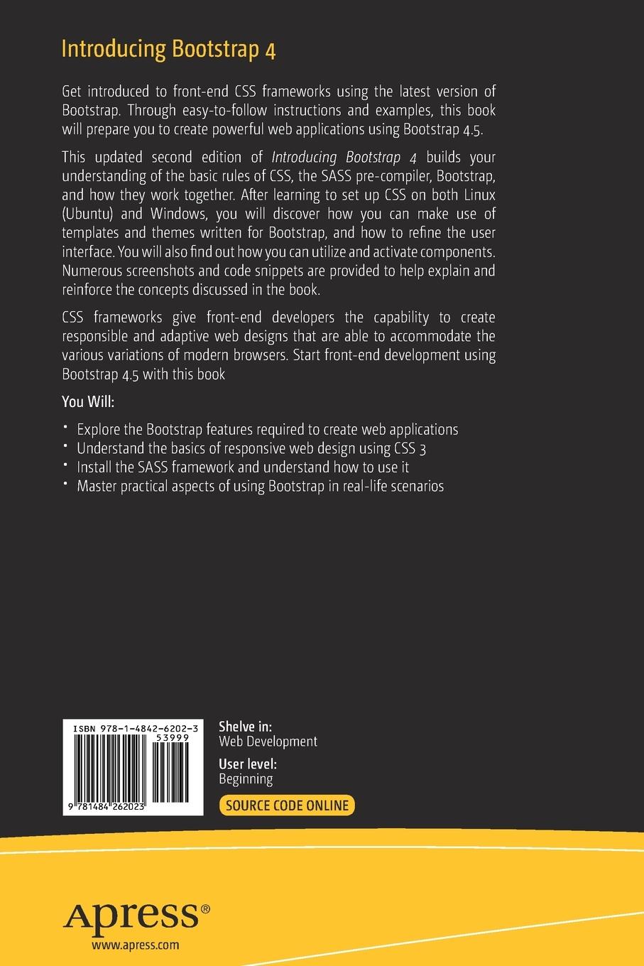 Rückseitencover Introducing Bootstrap 4