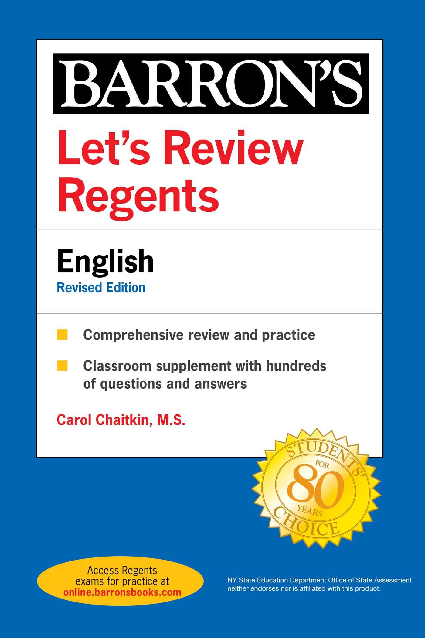 Beispielinhalt (Bild) Let's Review Regents: English Revised Edition