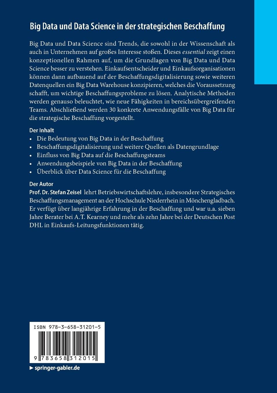 Rückseitencover Big Data und Data Science in der strategischen Beschaffung
