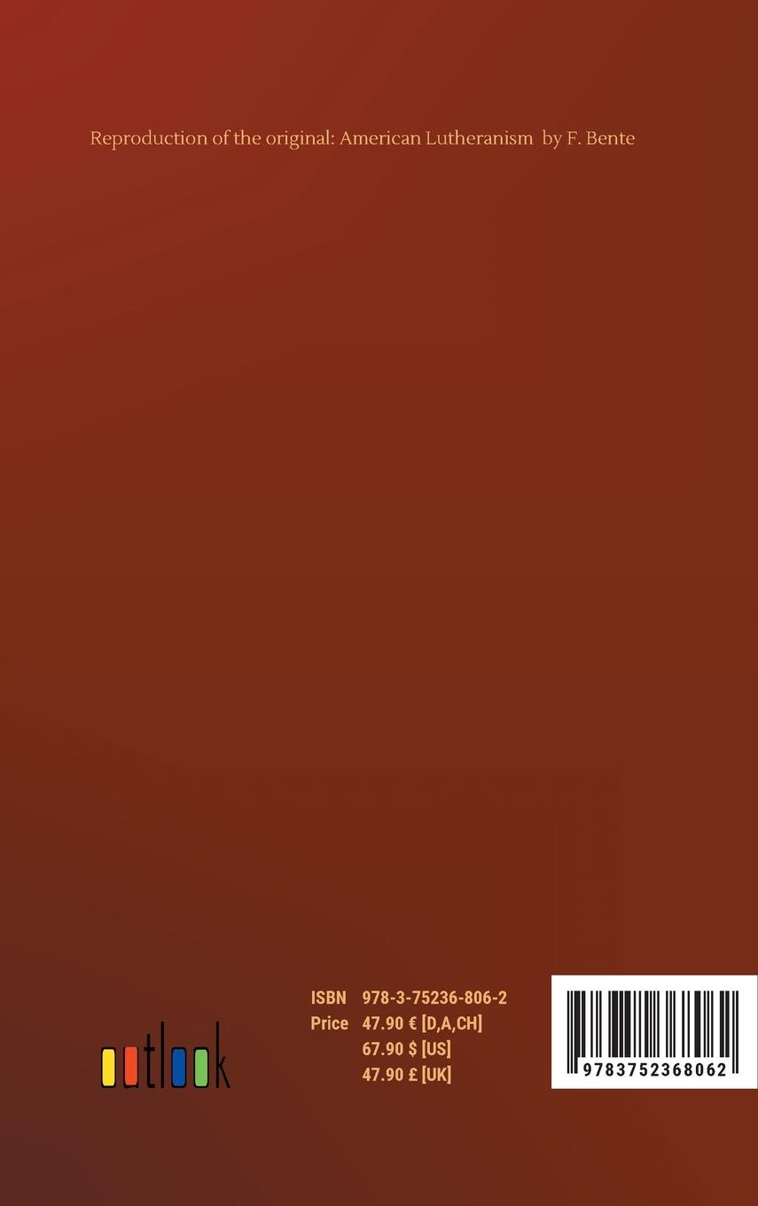 Rückseitencover American Lutheranism
