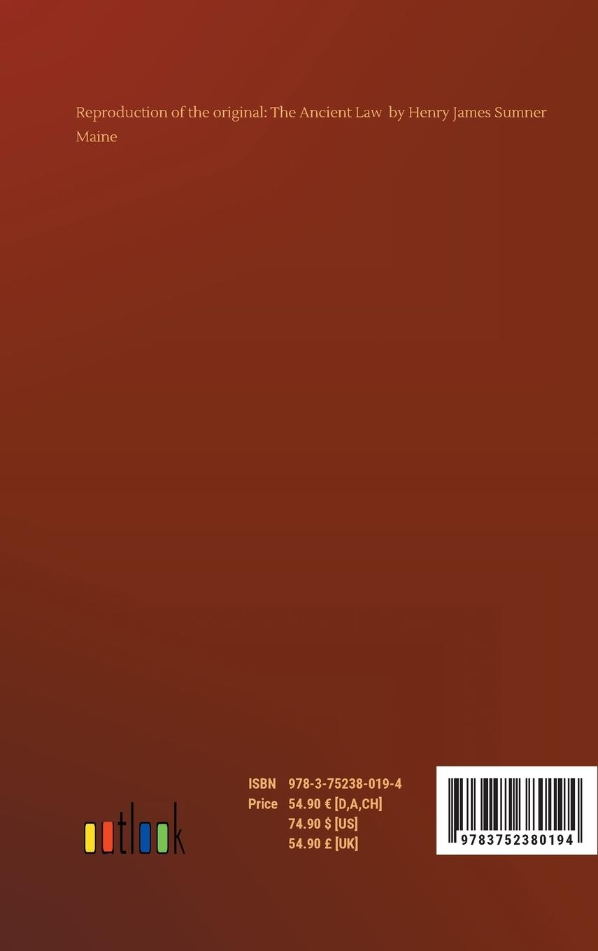 Rückseitencover The Ancient Law