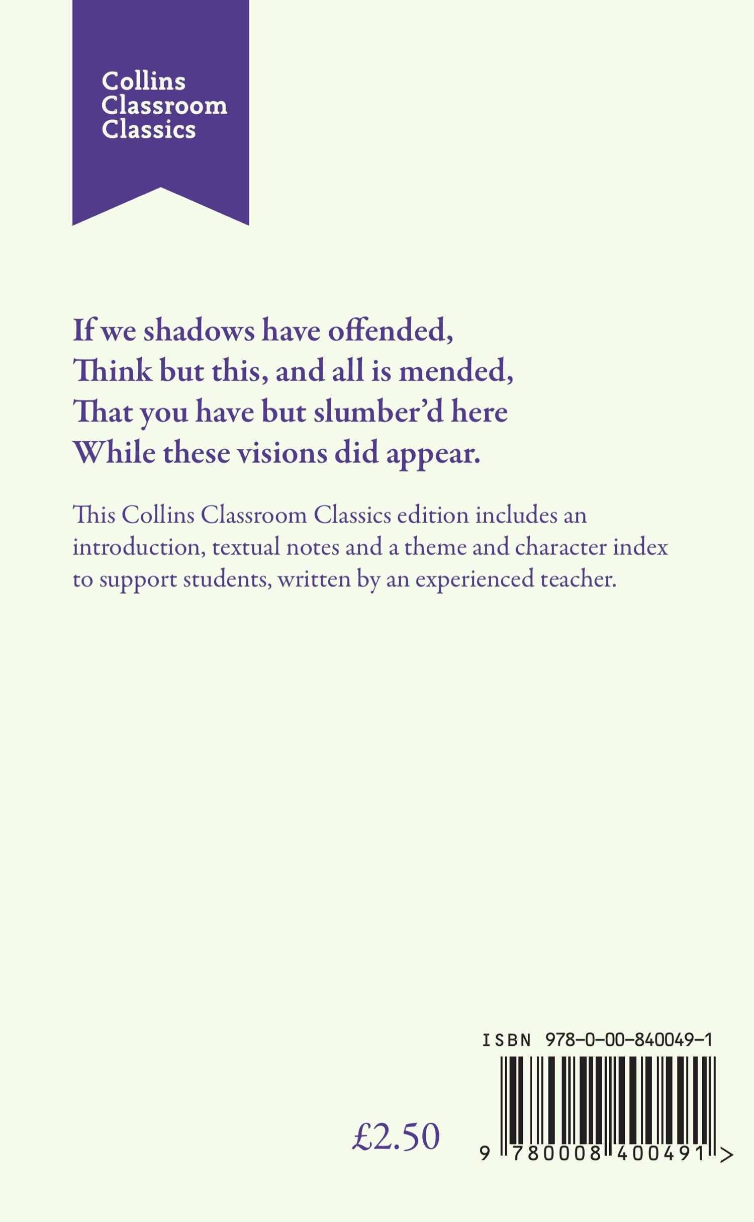 Rückseitencover A Midsummer Night's Dream