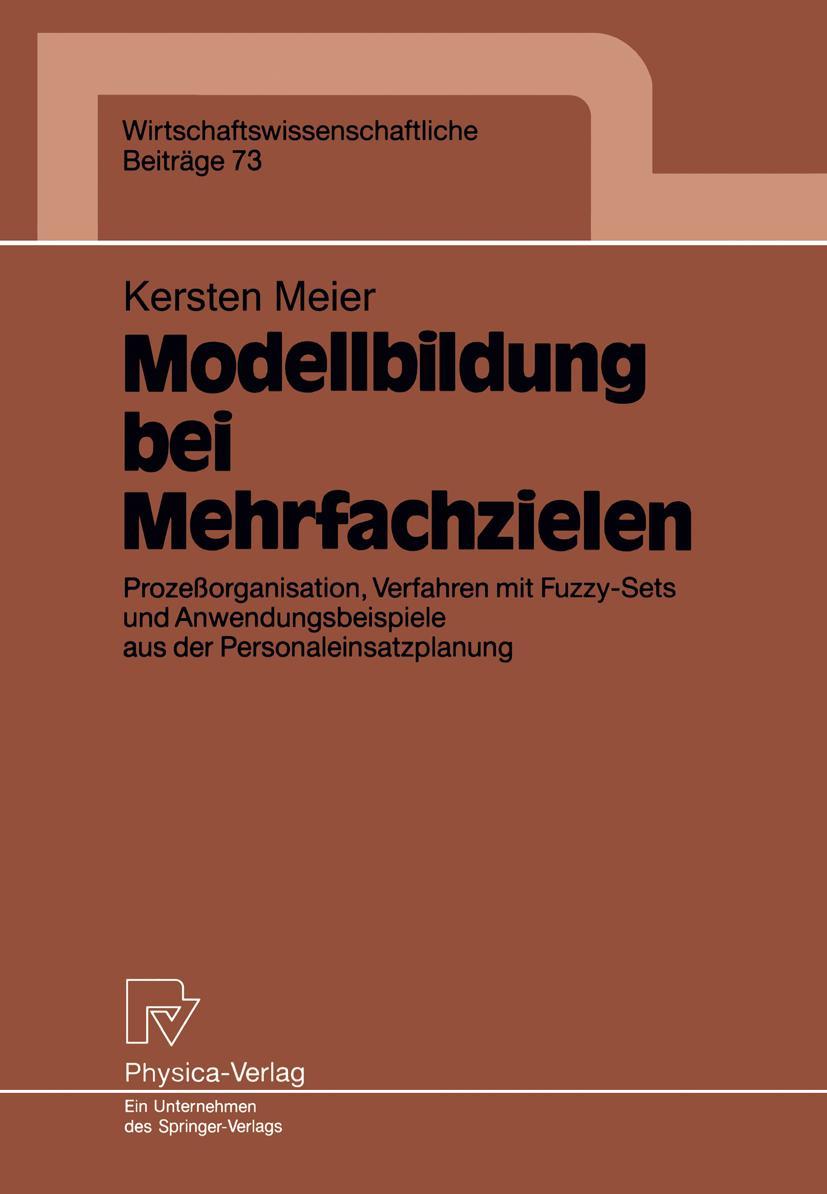 Vorderes Coverbild Modellbildung bei Mehrfachzielen