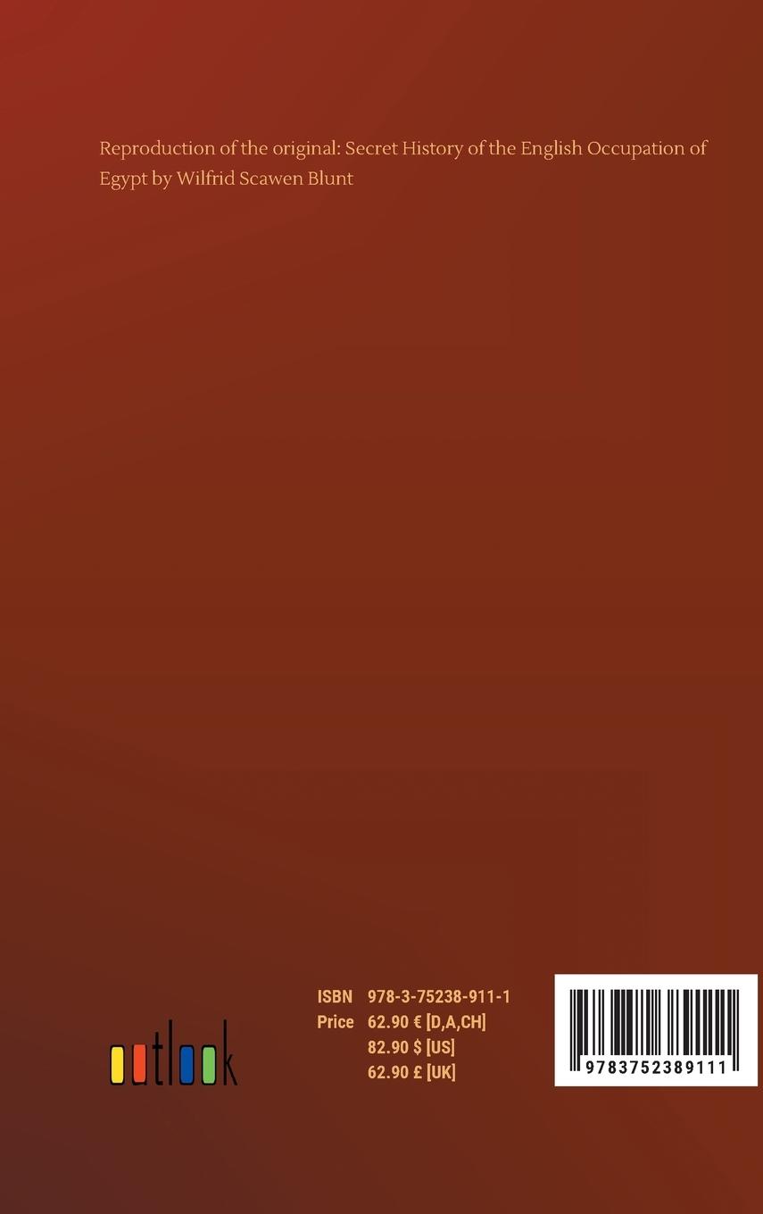 Rückseitencover Secret History of the English Occupation of Egypt