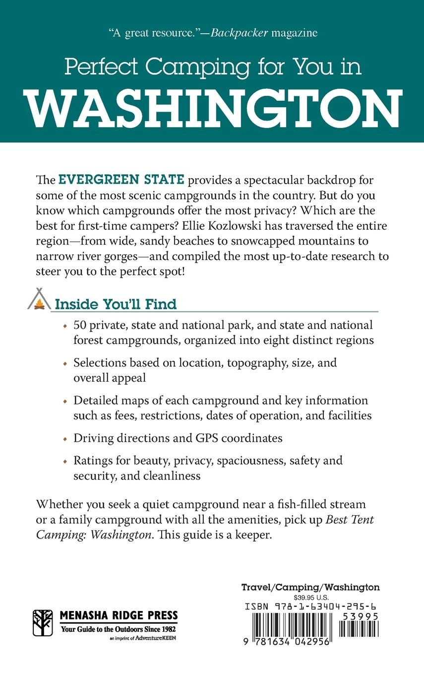 Rückseitencover Best Tent Camping: Washington