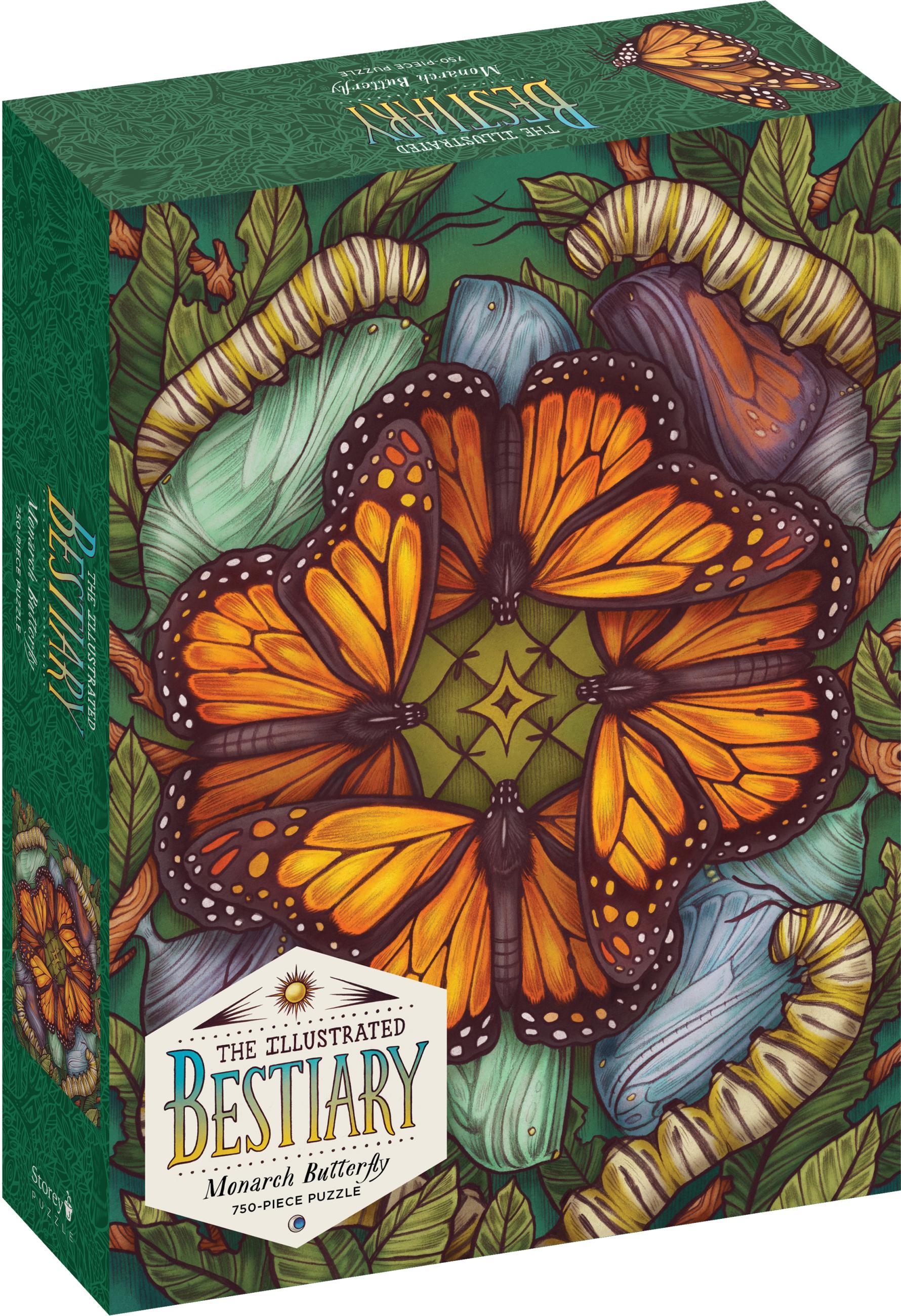 Vorderes Coverbild The Illustrated Bestiary Puzzle: Monarch Butterfly (750 Pieces)